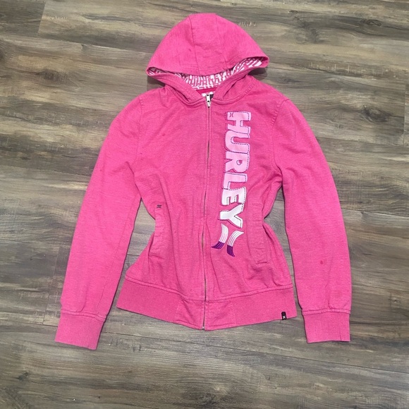 Hurley Fuchsia Y2K Zip-Up Jacket - Picture 1 of 4